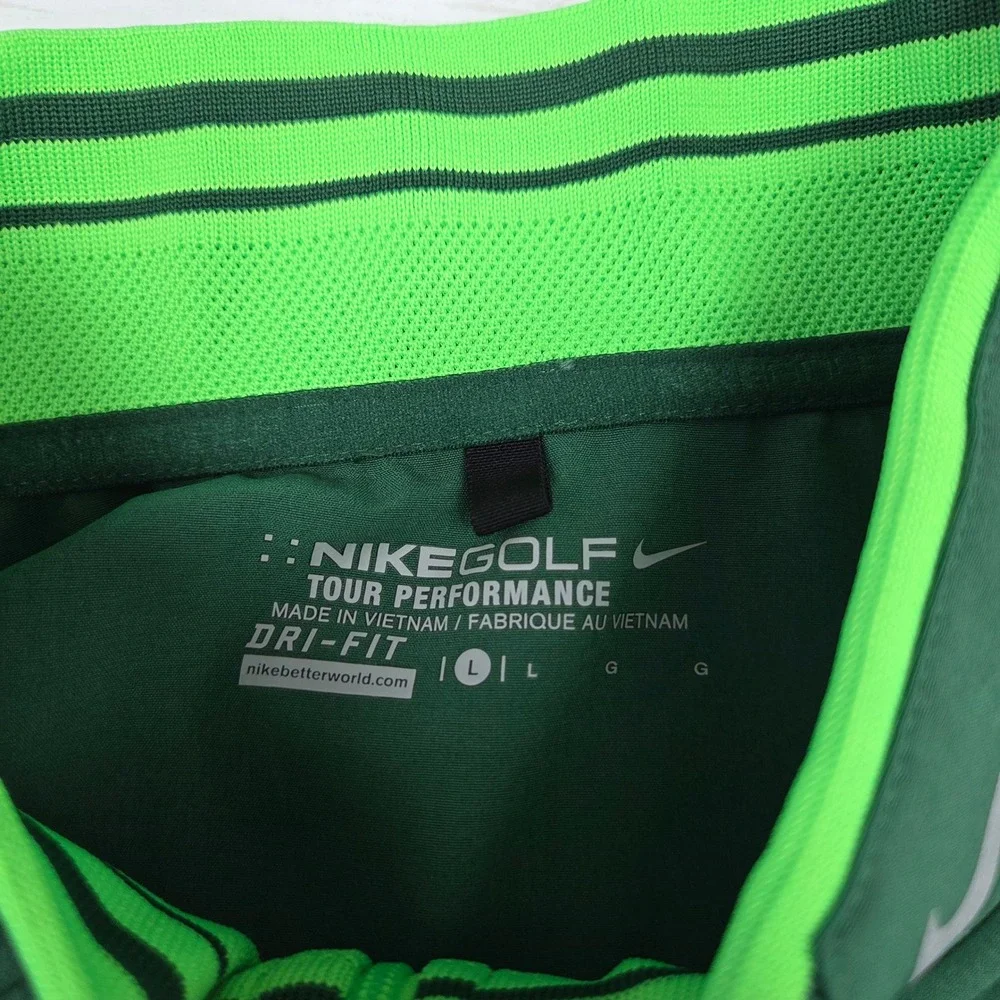Nike Golf Tour Performance Quarter Zip Pullover Men Large Green 639883-341